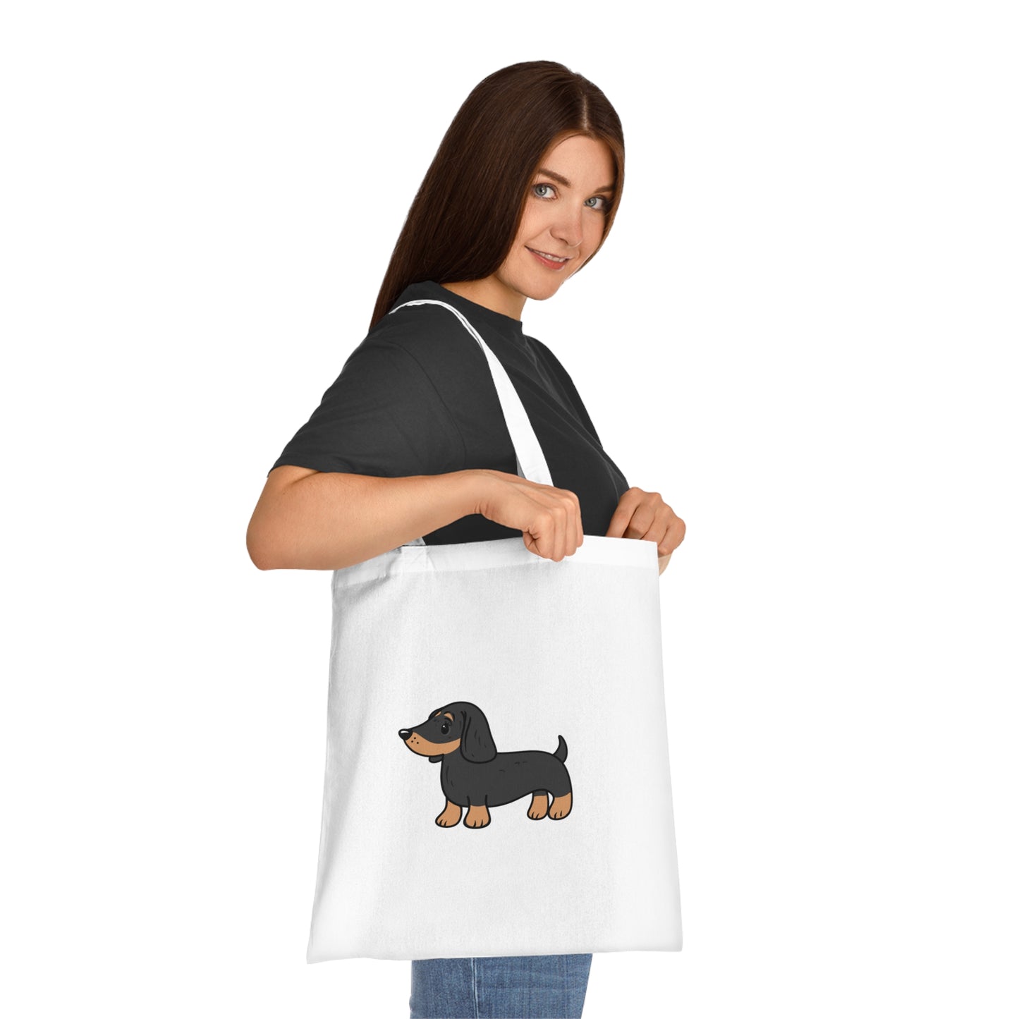 Dachshund Cotton Tote Bag, Dog Lover Gift, Eco-Friendly Shopping Bag, Pet Owner Accessories, Cute Dog Art Tote